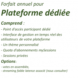 Plateforme, gestion annuelle